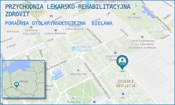 PORADNIA OTOLARYNGOLOGICZNA - PRZYCHODNIA LEKARSKO-REHABILITACYJNA ZDROVIT - UL. JANA III SOBIESKIEGO 19A/2,  BIELAWA
