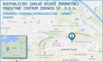 PORADNIA OTORYNOLARYNGOLOGICZNA - NIEPUBLICZNY ZAKŁAD OPIEKI ZDROWOTNEJ POWIATOWE CENTRUM ZDROWIA SP. Z O.O. - UL. GUSTAWA MORCINKA 7,  LWÓWEK ŚLĄSKI