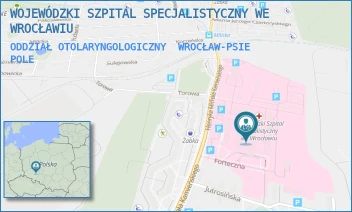 ODDZIAŁ OTOLARYNGOLOGICZNY - WOJEWÓDZKI SZPITAL SPECJALISTYCZNY WE WROCŁAWIU - KAMIEŃSKIEGO 73A,  WROCŁAW-PSIE POLE