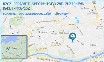 PORADNIA OTOLARYNGOLOGICZNA - NZOZ PORADNIE SPECJALISTYCZNE ZDZISŁAWA MADEJ-KWAPISZ - UL. SZPITALNA 6,  CHOJNÓW