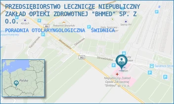 PORADNIA OTOLARYNGOLOGICZNA - PRZEDSIĘBIORSTWO LECZNICZE NIEPUBLICZNY ZAKŁAD OPIEKI ZDROWOTNEJ "BHMED" SP. Z O.O. - UL. STRZELIŃSKA 6,  ŚWIDNICA