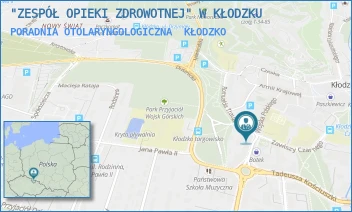 PORADNIA OTOLARYNGOLOGICZNA - "ZESPÓŁ OPIEKI ZDROWOTNEJ" W KŁODZKU - UL. WOJSKA POLSKIEGO 16,  KŁODZKO