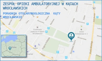 PORADNIA OTOLARYNGOLOGICZNA - ZESPÓŁ OPIEKI AMBULATORYJNEJ W KĄTACH WROCŁAWSKICH - UL. STANISŁAWA STASZICA 9,  KĄTY WROCŁAWSKIE