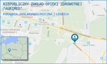 PORADNIA OTOLARYNGOLOGICZNA - NIEPUBLICZNY ZAKŁAD OPIEKI ZDROWOTNEJ "AURIMED" - UL. KOSKOWICKA 46,  LEGNICA