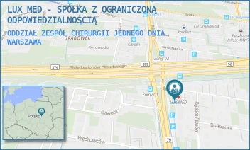ODDZIAŁ ZESPÓŁ CHIRURGII JEDNEGO DNIA - LUX MED SPÓŁKA Z OGRANICZONĄ ODPOWIEDZIALNOŚCIĄ - PUŁAWSKA 455,  WARSZAWA