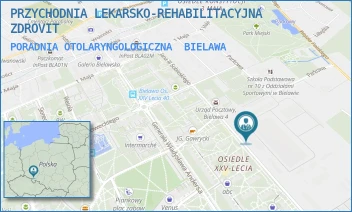 PORADNIA OTOLARYNGOLOGICZNA - PRZYCHODNIA LEKARSKO-REHABILITACYJNA ZDROVIT - JANA III SOBIESKIEGO 19A/2,  BIELAWA