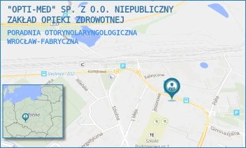 PORADNIA OTORYNOLARYNGOLOGICZNA - "OPTI-MED" SP. Z O.O. NIEPUBLICZNY ZAKŁAD OPIEKI ZDROWOTNEJ - UL. FABRYCZNA 10,  WROCŁAW-FABRYCZNA