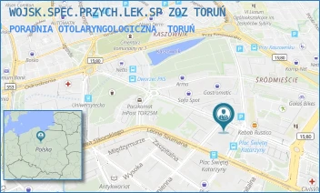 PORADNIA OTOLARYNGOLOGICZNA - WOJSK.SPEC.PRZYCH.LEK.SP ZOZ TORUŃ - GEN. JANA HENRYKA DĄBROWSKIEGO 1,  TORUŃ
