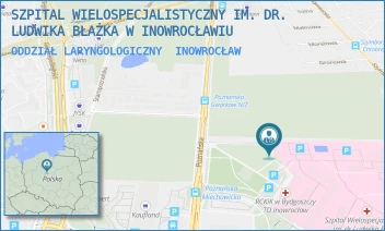 ODDZIAŁ LARYNGOLOGICZNY - SZPITAL WIELOSPECJALISTYCZNY IM. DR. LUDWIKA BŁAŻKA W INOWROCŁAWIU - POZNAŃSKA 97,  INOWROCŁAW