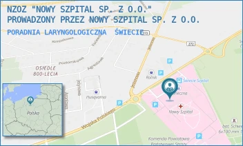 PORADNIA LARYNGOLOGICZNA - NOWY SZPITAL SPÓŁKA Z OGRANICZONĄ ODPOWIEDZIALNOŚCIĄ - WOJSKA POLSKIEGO 126,  ŚWIECIE