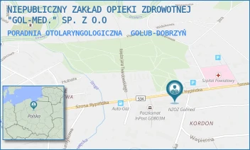 PORADNIA OTOLARYNGOLOGICZNA - NIEPUBLICZNY ZAKŁAD OPIEKI ZDROWOTNEJ "GOL-MED." SP. Z O.O - SZOSA RYPIŃSKA 30/C,  GOLUB-DOBRZYŃ