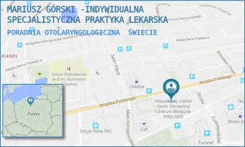PORADNIA OTOLARYNGOLOGICZNA - MARIUSZ GÓRSKI -INDYWIDUALNA SPECJALISTYCZNA PRAKTYKA LEKARSKA - WOJSKA POLSKIEGO 80,  ŚWIECIE