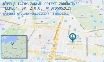 GABINET OTOLARYNGOLOGICZNY - NIEPUBLICZNY ZAKŁAD OPIEKI ZDROWOTNEJ "ELMED"  SP. Z O.O.  W BYDGOSZCZY - KARŁOWICZA 3-5,  BYDGOSZCZ