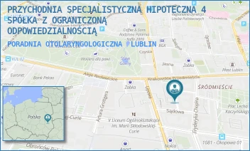 PORADNIA OTOLARYNGOLOGICZNA - PRZYCHODNIA SPECJALISTYCZNA HIPOTECZNA 4 SPÓŁKA Z OGRANICZONĄ ODPOWIEDZIALNOŚCIĄ - HIPOTECZNA 4,  LUBLIN