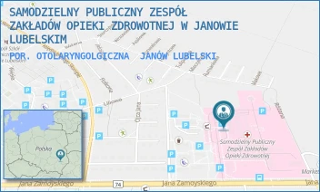 POR. OTOLARYNGOLGICZNA - SAMODZIELNY PUBLICZNY ZESPÓŁ ZAKŁADÓW OPIEKI ZDROWOTNEJ W JANOWIE LUBELSKIM - JANA ZAMOYSKIEGO 149,  JANÓW LUBELSKI