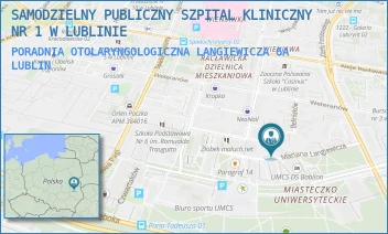 PORADNIA OTOLARYNGOLOGICZNA LANGIEWICZA 6A - UNIWERSYTECKI SZPITAL KLINICZNY NR 1 W LUBLINIE - LANGIEWICZA 6A,  LUBLIN