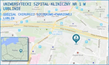 ODDZIAŁ CHIRURGII SZCZĘKOWO-TWARZOWEJ - UNIWERSYTECKI SZPITAL KLINICZNY NR 1 W LUBLINIE - ALEJA SOLIDARNOŚCI 8,  LUBLIN