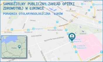 PORADNIA OTOLARYNGOLOGICZNA - SAMODZIELNY PUBLICZNY ZAKŁAD OPIEKI ZDROWOTNEJ W ŁUKOWIE - DR ANDRZEJA ROGALIŃSKIEGO 3,  ŁUKÓW