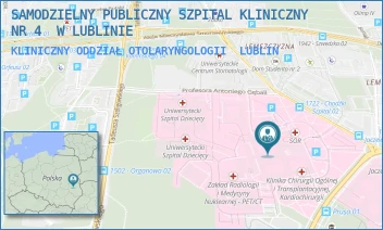 KLINICZNY ODDZIAŁ OTOLARYNGOLOGII - UNIWERSYTECKI SZPITAL KLINICZNY NR 4 W LUBLINIE - DR. K. JACZEWSKIEGO 8,  LUBLIN