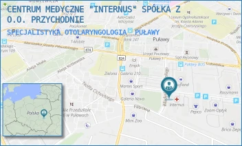 SPECJALISTYKA OTOLARYNGOLOGIA - CENTRUM MEDYCZNE "INTERNUS" SPÓŁKA Z O.O. PRZYCHODNIE - GEN.FIELDORFA ,,NILA" 10,  PUŁAWY