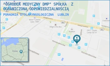 PORADNIA OTOLARYNGOLOGICZNA - "OŚRODEK MEDYCZNY DMP" SPÓŁKA  Z OGRANICZONĄ ODPOWIEDZIALNOŚCIĄ - PROJEKTOWA 5,  LUBLIN