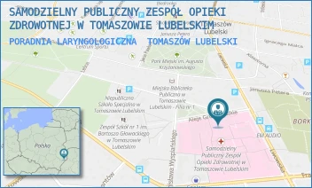 PORADNIA LARYNGOLOGICZNA - SAMODZIELNY PUBLICZNY ZESPÓŁ OPIEKI ZDROWOTNEJ W TOMASZOWIE LUBELSKIM - ALEJE GRUNWALDZKIE 1,  TOMASZÓW LUBELSKI