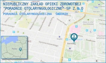 PORADNIA OTOLARYNGOLOGICZNA - NIEPUBLICZNY ZAKŁAD OPIEKI ZDROWOTNEJ "PORADNIE OTOLARYNGOLOGICZNE" SP Z.O.O - ALEJA LOTNIKÓW POLSKICH 22/205-207,  ŚWIDNIK