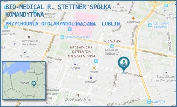 PRZYCHODNIA OTOLARYNGOLOGICZNA - BIO-MEDICAL R. STETTNER SPÓŁKA KOMANDYTOWA - WETERANÓW 11,  LUBLIN