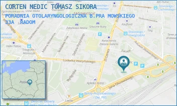 PORADNIA OTOLARYNGOLOGICZNA B.PRAMOWSKIEGO 33A - CORTEN MEDIC TOMASZ SIKORA - BELINY PRAZMOWSKIEGO 33 A,  RADOM
