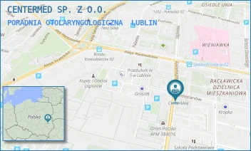 PORADNIA OTOLARYNGOLOGICZNA - CENTERMED SP. Z O.O. - WETERANÓW 46,  LUBLIN