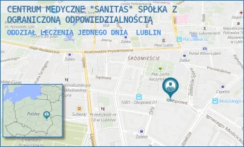ODDZIAŁ LECZENIA JEDNEGO DNIA - CENTRUM MEDYCZNE "SANITAS" SPÓŁKA Z OGRANICZONĄ ODPOWIEDZIALNOŚCIĄ - OKOPOWA 3,  LUBLIN
