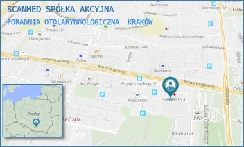 PORADNIA OTOLARYNGOLOGICZNA - SCANMED SPÓŁKA AKCYJNA - UL. ARMII KRAJOWEJ 5,  KRAKÓW
