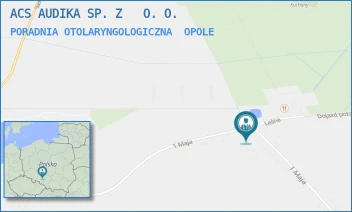 PORADNIA OTOLARYNGOLOGICZNA - ACS AUDIKA SPÓŁKA Z OGRANICZONĄ ODPOWIEDZIALNOŚCIĄ - UL. 1 MAJA 75,  OPOLE