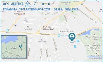 PORADNIA OTOLARYNGOLOGICZNA - ACS AUDIKA SPÓŁKA Z OGRANICZONĄ ODPOWIEDZIALNOŚCIĄ - WARSZAWSKA 14,  BIAŁA PODLASKA