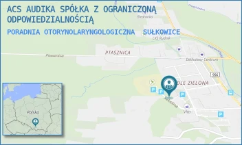 PORADNIA OTORYNOLARYNGOLOGICZNA - ACS AUDIKA SPÓŁKA Z OGRANICZONĄ ODPOWIEDZIALNOŚCIĄ - UL. SZKOLNA 9,  SUŁKOWICE