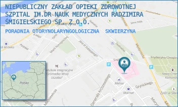 PORADNIA OTORYNOLARYNGOLOGICZNA - NIEPUBLICZNY ZAKŁAD OPIEKI ZDROWOTNEJ SZPITAL IM.DR NAUK MEDYCZNYCH RADZIMIRA ŚMIGIELSKIEGO SP. Z O.O. - UL. SZPITALNA 5,  SKWIERZYNA
