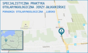 PORADNIA OTOLARYNGOLOGICZNA - SPECJALISTYCZNA PRAKTYKA OTOLARYNGOLOGICZNA JERZY DŁUGOKIŃSKI - UL. POZNAŃSKA 2,  LUBSKO
