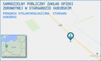 PORADNIA OTOLARYNGOLOGICZNA - SAMODZIELNY PUBLICZNY ZAKŁAD OPIEKI ZDROWOTNEJ W STARGARDZIE GUBIŃSKIM - STARGARD GUBIŃSKI 1,  STARGARD GUBIŃSKI