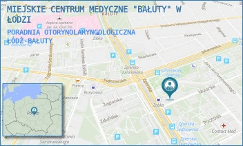 PORADNIA OTORYNOLARYNGOLOGICZNA - MIEJSKIE CENTRUM MEDYCZNE "BAŁUTY" W ŁODZI - UL. MURARSKA 4,  ŁÓDŹ-BAŁUTY