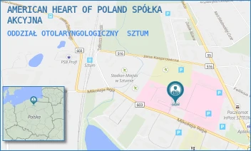 ODDZIAŁ OTOLARYNGOLOGICZNY - AMERICAN HEART OF POLAND SPÓŁKA AKCYJNA - UL. REJA 12,  SZTUM