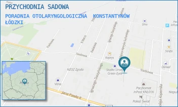 PORADNIA OTOLARYNGOLOGICZNA - PRZYCHODNIA SADOWA - UL. SADOWA 10,  KONSTANTYNÓW ŁÓDZKI