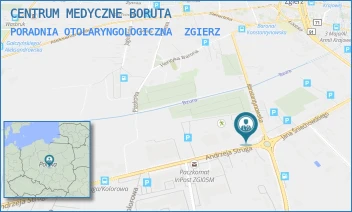 PORADNIA OTOLARYNGOLOGICZNA - CENTRUM MEDYCZNE BORUTA - UL. ANDRZEJA STRUGA 2-4,  ZGIERZ