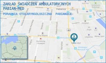 PORADNIA OTOLARYNGOLOGICZNA - ZAKŁAD ŚWIADCZEŃ AMBULATORYJNYCH PABIAN-MED - UL. KILIŃSKIEGO 10/12,  PABIANICE