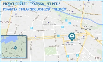 PORADNIA OTOLARYNGOLOGICZNA - PRZYCHODNIA LEKARSKA "ELMED" - UL. PLAC KOŚCIUSZKI 9/18,  NIEBRÓW