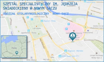 ODDZIAŁ OTOLARYNGOLOGICZNY - SZPITAL SPECJALISTYCZNY IM. JĘDRZEJA ŚNIADECKIEGO W NOWYM SĄCZU - UL. MŁYŃSKA 5,  NOWY SĄCZ