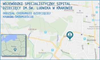 ODDZIAŁ CHIRURGII DZIECIĘCEJ - WOJEWÓDZKI SPECJALISTYCZNY SZPITAL DZIECIĘCY IM.ŚW. LUDWIKA W KRAKOWIE - UL. STRZELECKA 2 - 2A,  KRAKÓW-ŚRÓDMIEŚCIE