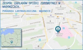 PORADNIA LARYNGOLOGICZNA - ZESPÓŁ ZAKŁADÓW OPIEKI ZDROWOTNEJ W WADOWICACH - UL. KARMELICKA 5,  WADOWICE