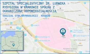 ODDZIAŁ OTOLARYNGOLOGII - SZPITAL SPECJALISTYCZNY IM. LUDWIKA RYDYGIERA W KRAKOWIE SPÓŁKA Z OGRANICZONĄ ODPOWIEDZIALNOŚCIĄ - OSIEDLE ZŁOTEJ JESIENI 1,  KRAKÓW