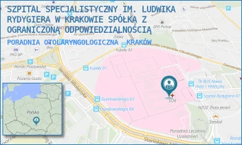 PORADNIA OTOLARYNGOLOGICZNA - SZPITAL SPECJALISTYCZNY IM. LUDWIKA RYDYGIERA W KRAKOWIE SPÓŁKA Z OGRANICZONĄ ODPOWIEDZIALNOŚCIĄ - OSIEDLE ZŁOTEJ JESIENI 1,  KRAKÓW