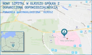 PORADNIA LARYNGOLOGICZNA - NOWY SZPITAL W OLKUSZU SPÓŁKA Z OGRANICZONĄ ODPOWIEDZIALNOŚCIĄ - AL. 1000-LECIA 13,  OLKUSZ